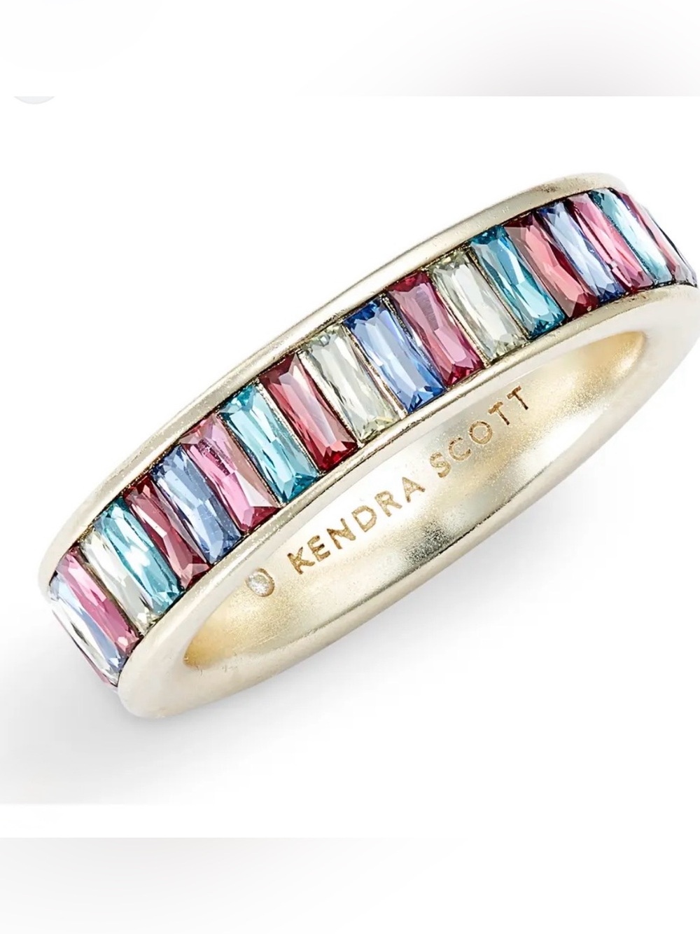 Kendra Scott “Jack” Band Multicolor Baguette Ring - Size 5 NWOT